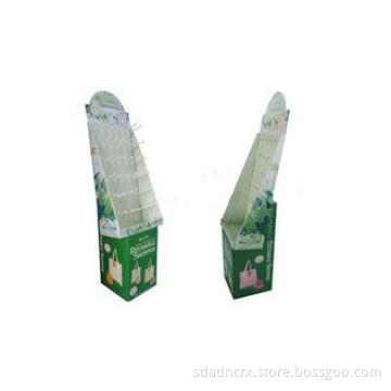 Eco Friendly Cardboard Hook Display Stands Supermarket Varn